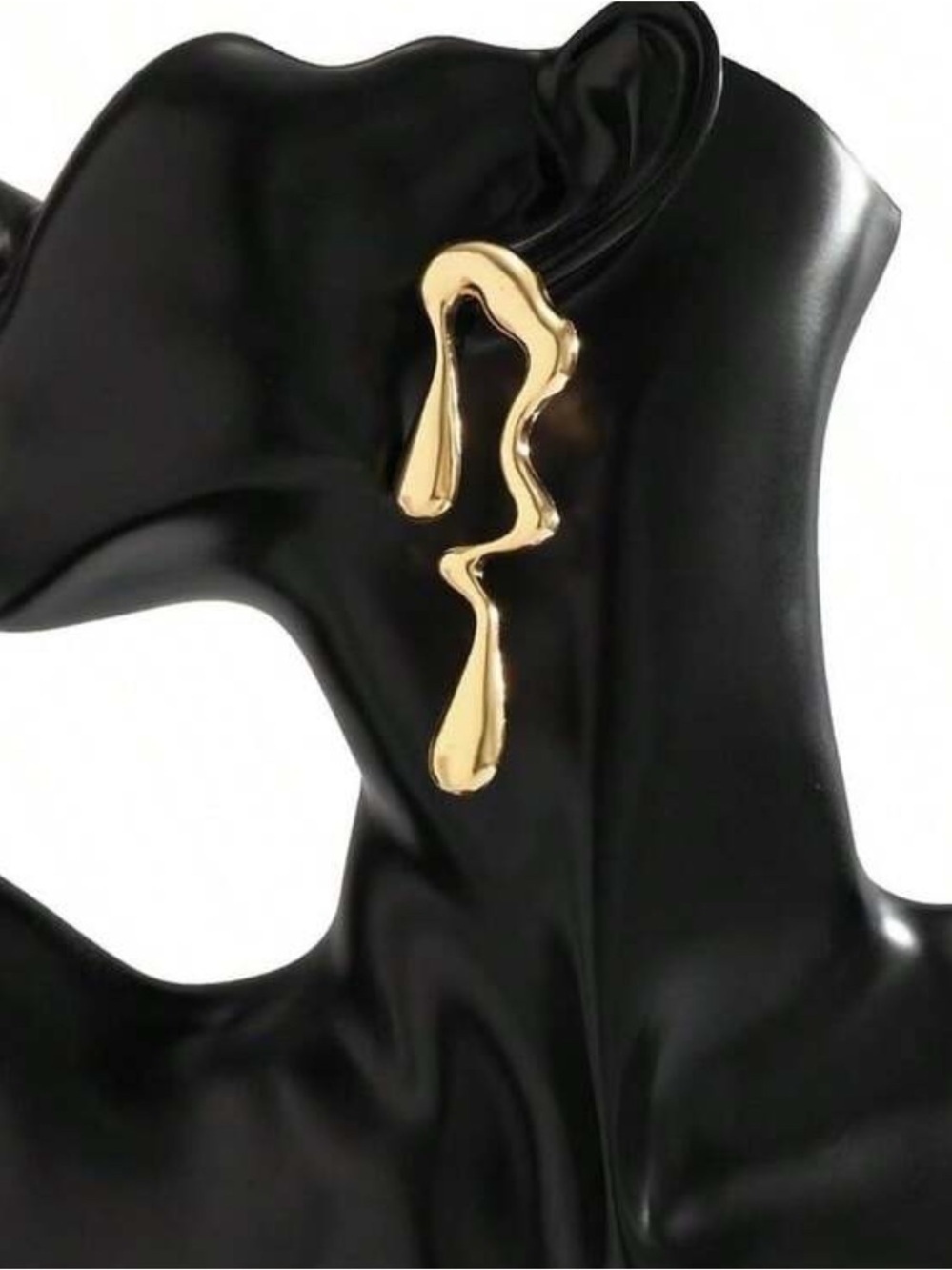 Gold Abstract Drop Earrings